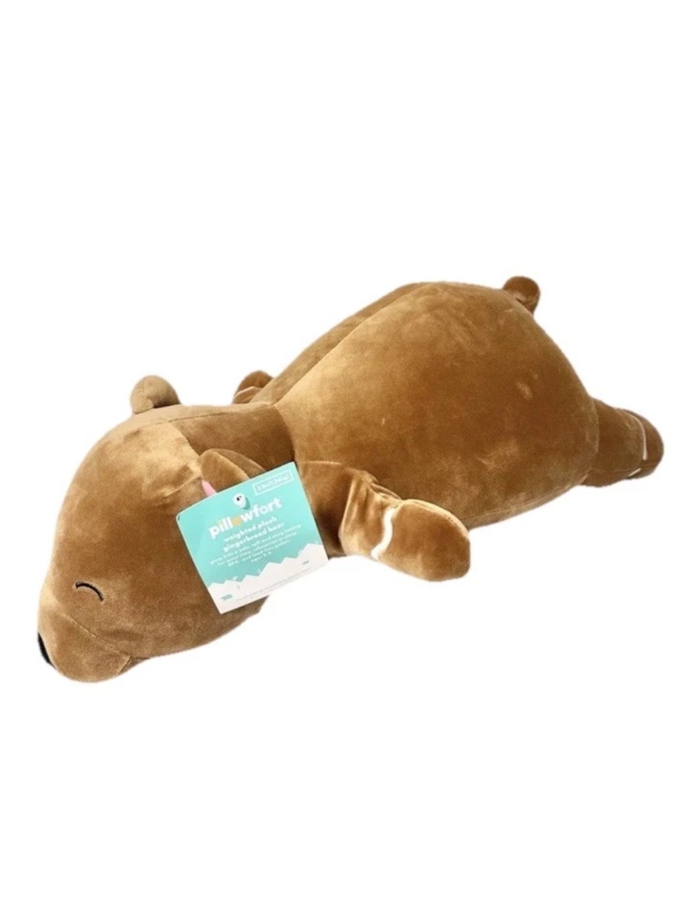 Pillowfort 3 Ib. Weighted Sensory  Gingerbread Bear Plush Stuffed Animal 21” New